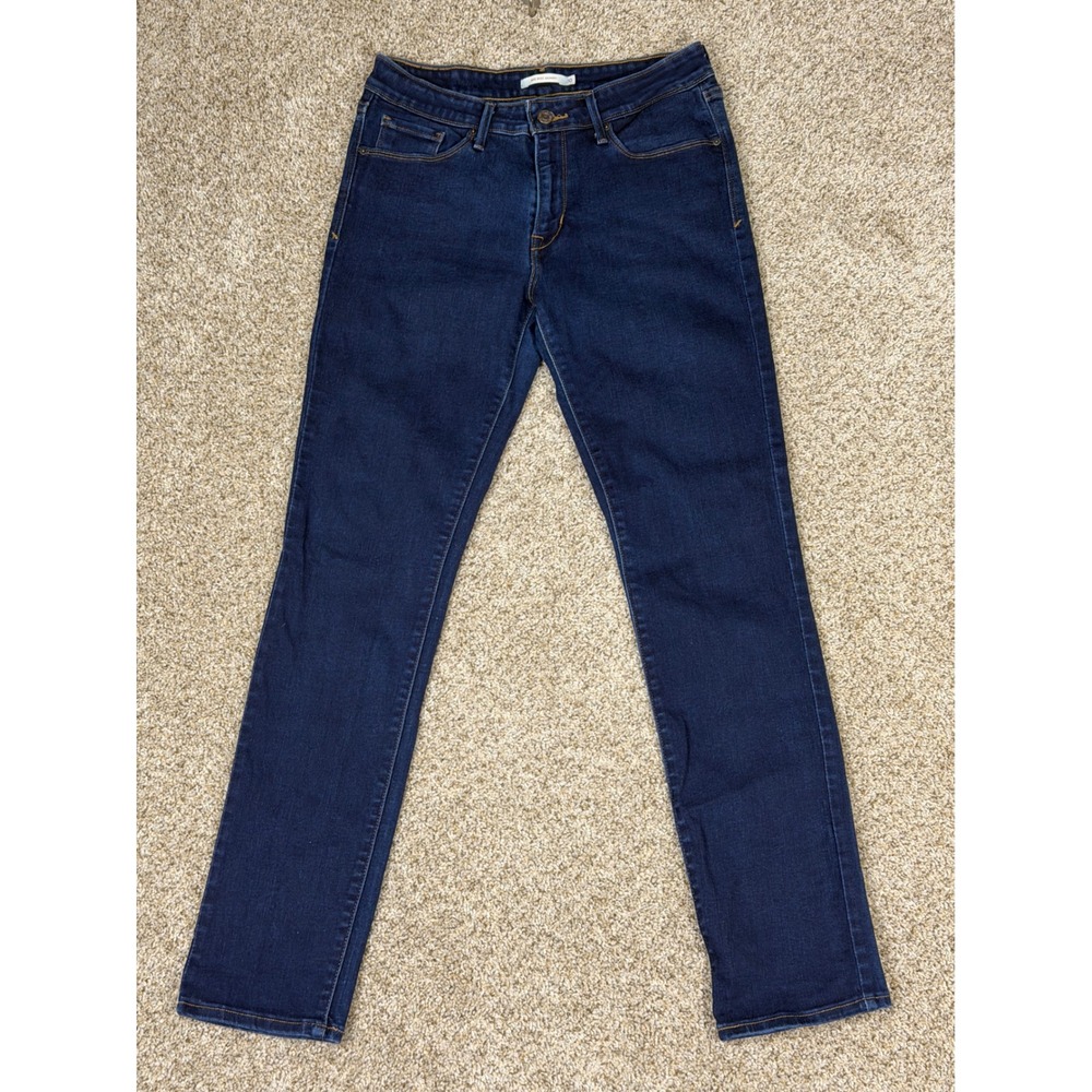 Levi's Mid Rise Skinny Jeans Women's Size 10 Dark Wash Stretch Denim Minimalist